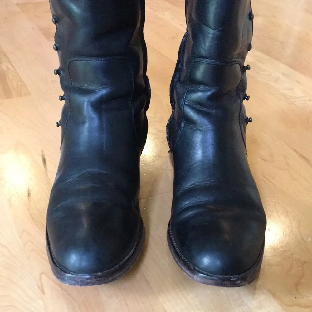COLE HAAN | Black Leather Tall Boots Ridding Boots